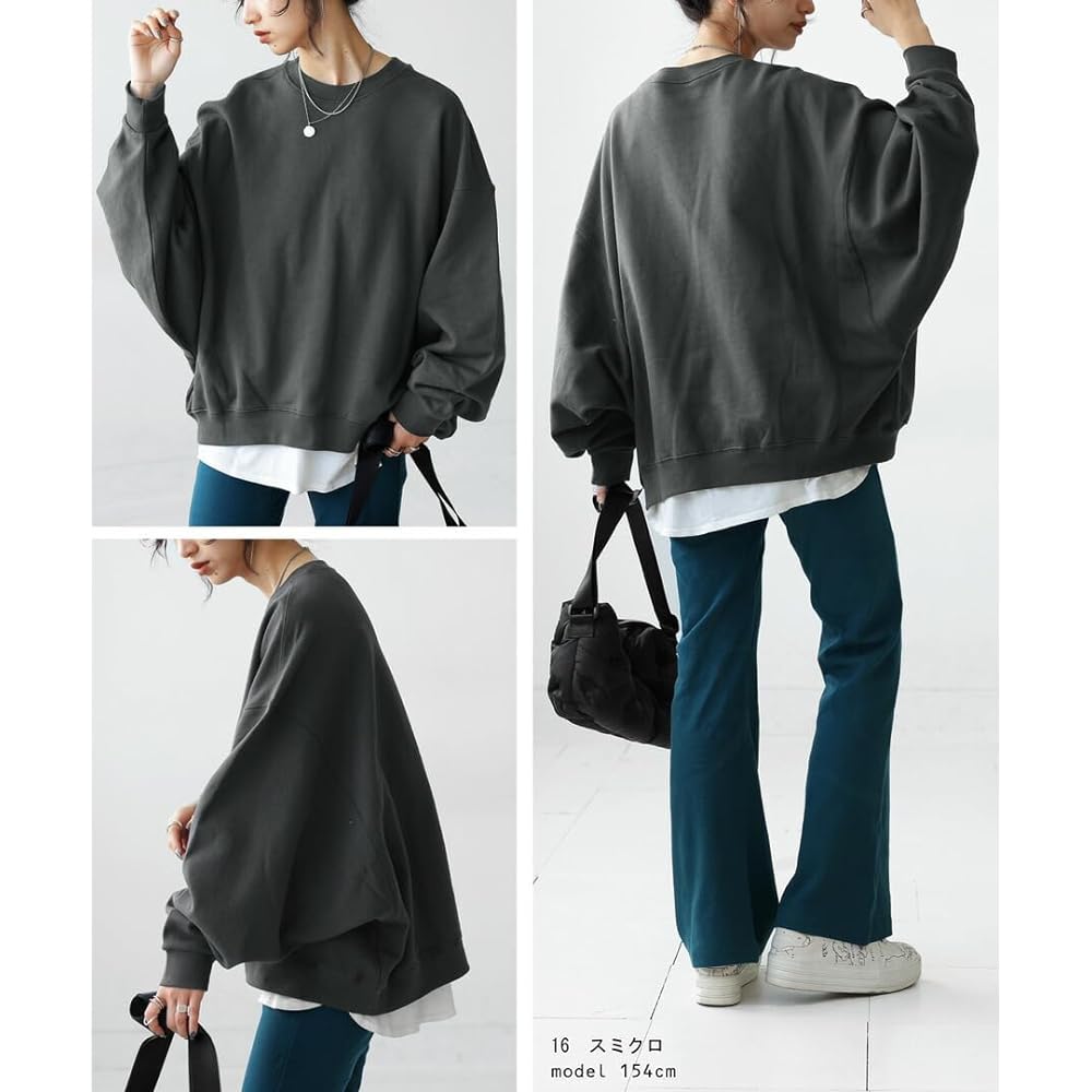 [antiqua] [Antika] Fleece Pullover Sweatshirt Women's 100 Cotton AYA-00016