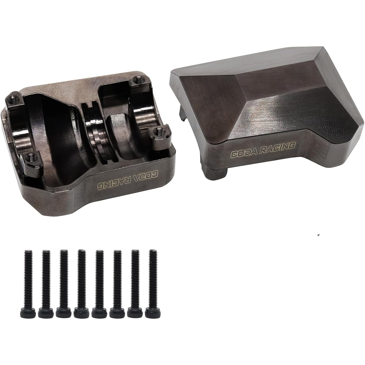 CODA RACING 2pcs Brass Diff Cover Front & Rear Axle Housing Cover for 1/10 RC Crawler Car TRX4 Upgrade Parts - Replacement Parts 8280