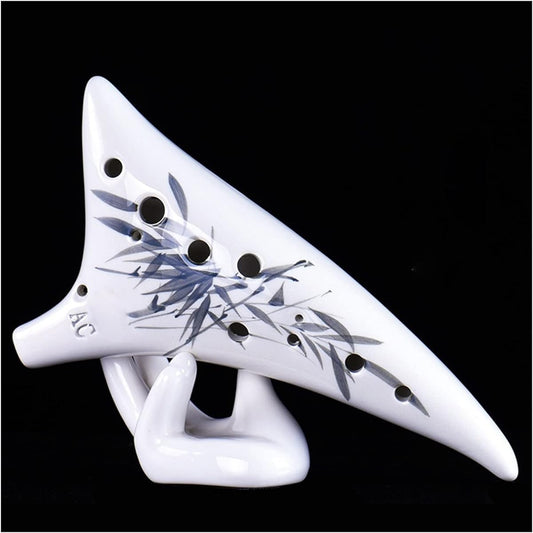 12 Hole Ceramic Ocarina Alto C Ocarina Musical Instrument with Strap and Bag Ocarina Musical Instrument (2)