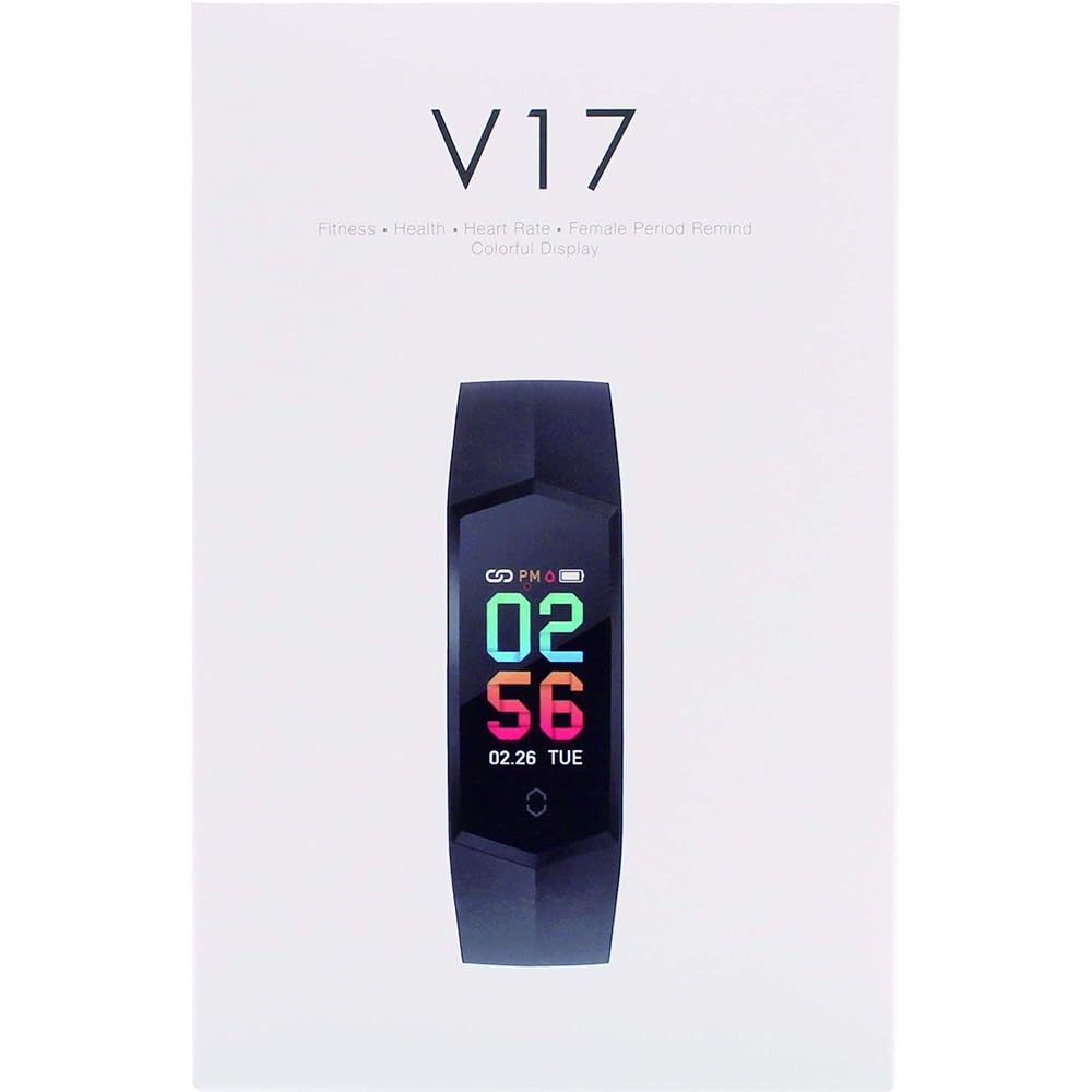 Smart Watch, Smart Bracelet, Heart Rate Monitor, IP67 Waterproof, Pedometer, Activity Meter, Calories Burned, Multi-function, Health Support, Compatible with iOS/Android V17