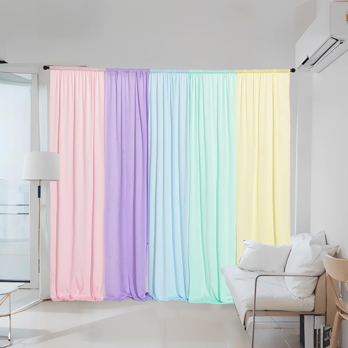 Unicorn Backdrop Pastel Rainbow Backdrop Girls Birthday Baby Shower Unicorn Theme Party Decorations 10x7ft