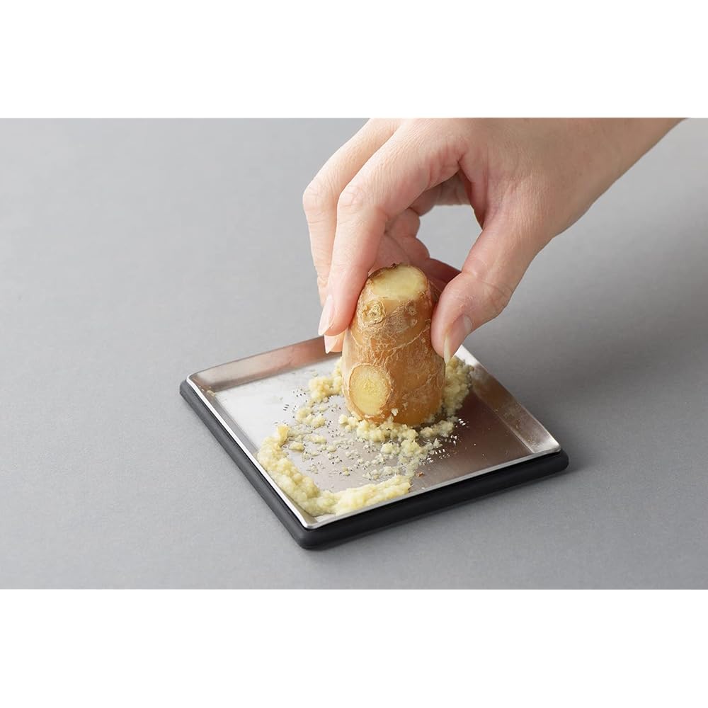 Tsuboe's finest grater, square plate -kakuzara-, for ginger, made in Japan, Tsubamesanjo