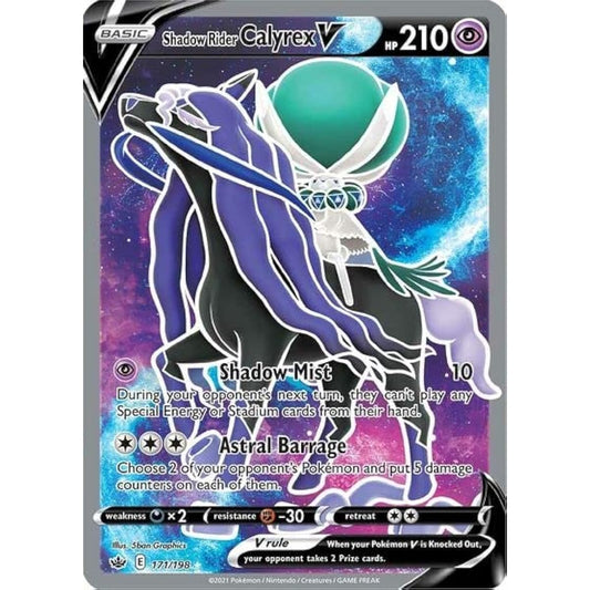 Shadow Rider Calyrex V - 171/198 - Full Art Ultra Rare - Sword & Shield - Chilling Lean