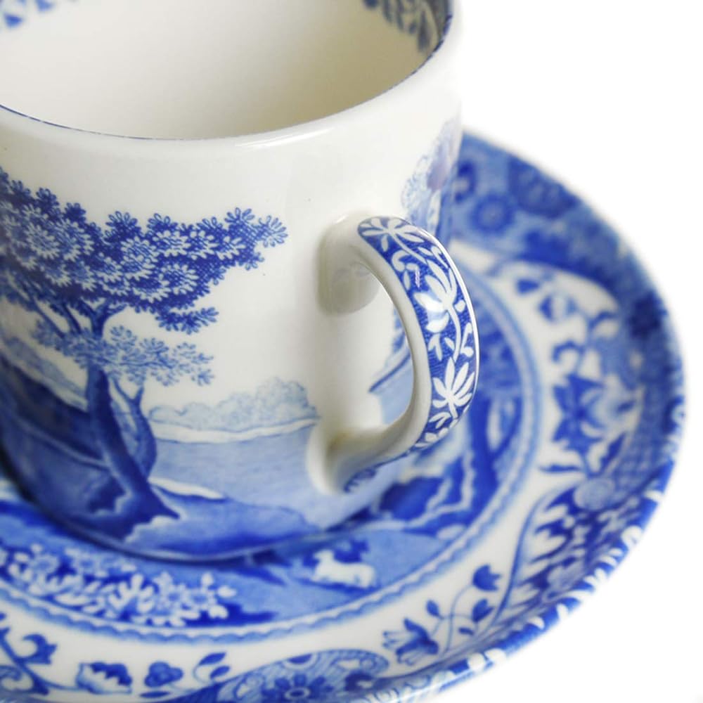 Spode Cup Saucer Blue 90cc Blue Italian 1200