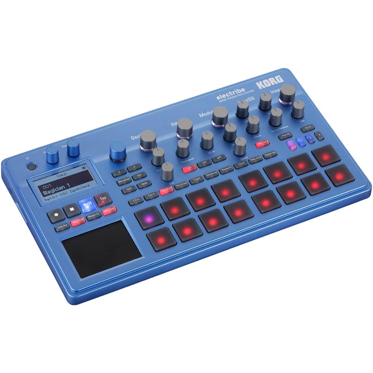 KORG Synthesizer Sequencer electribe2 BL Electribe2 Metallic Blue Perfect for dance music, music production, and live performances Works with Ableton Live