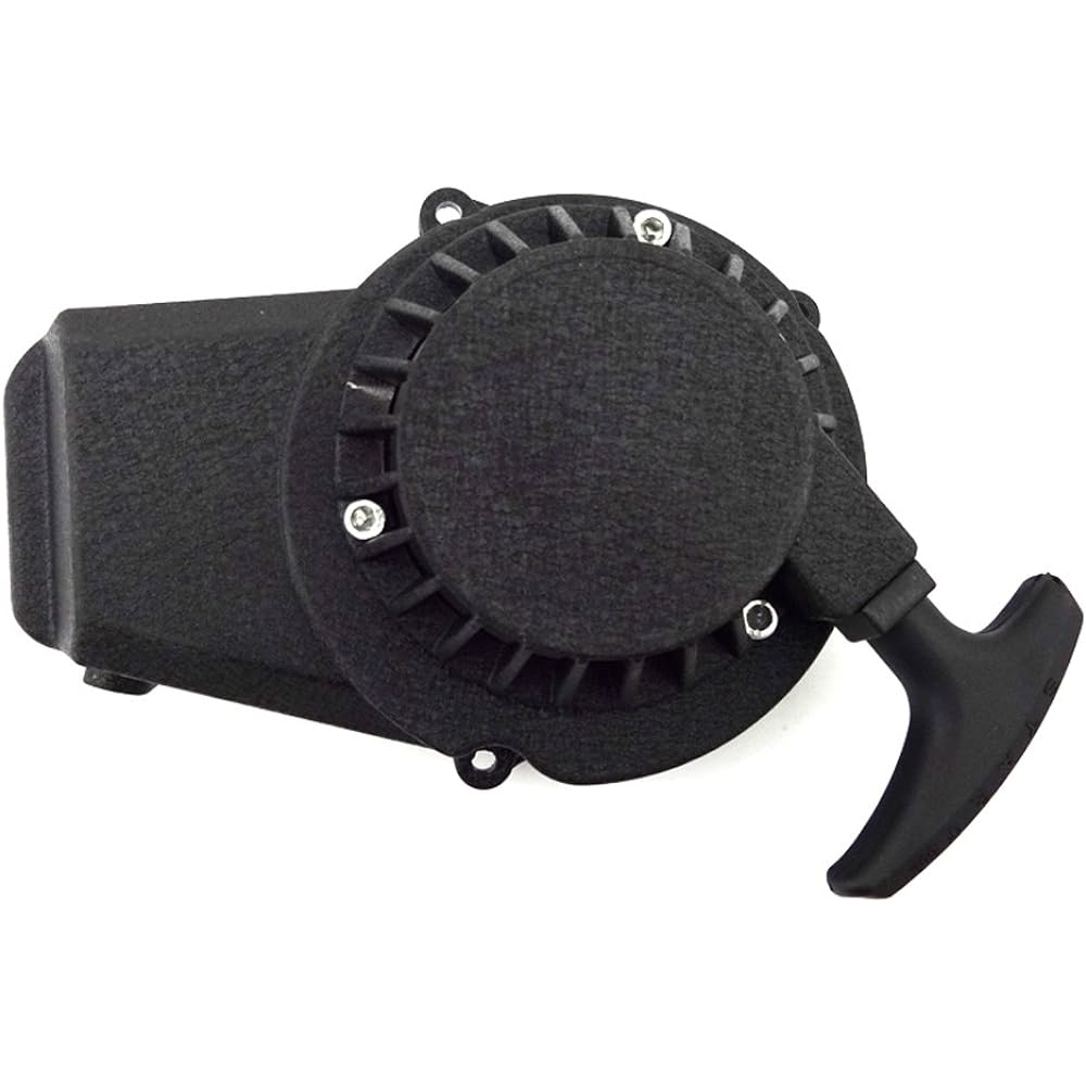 TC-Motor Black Aluminum Easy Recoil Pull Starter + Spark Plug + Fuel Filter + Screws 47cc 49cc Engine Parts Mini Moto Dirt Pocket Bike ATV Quad