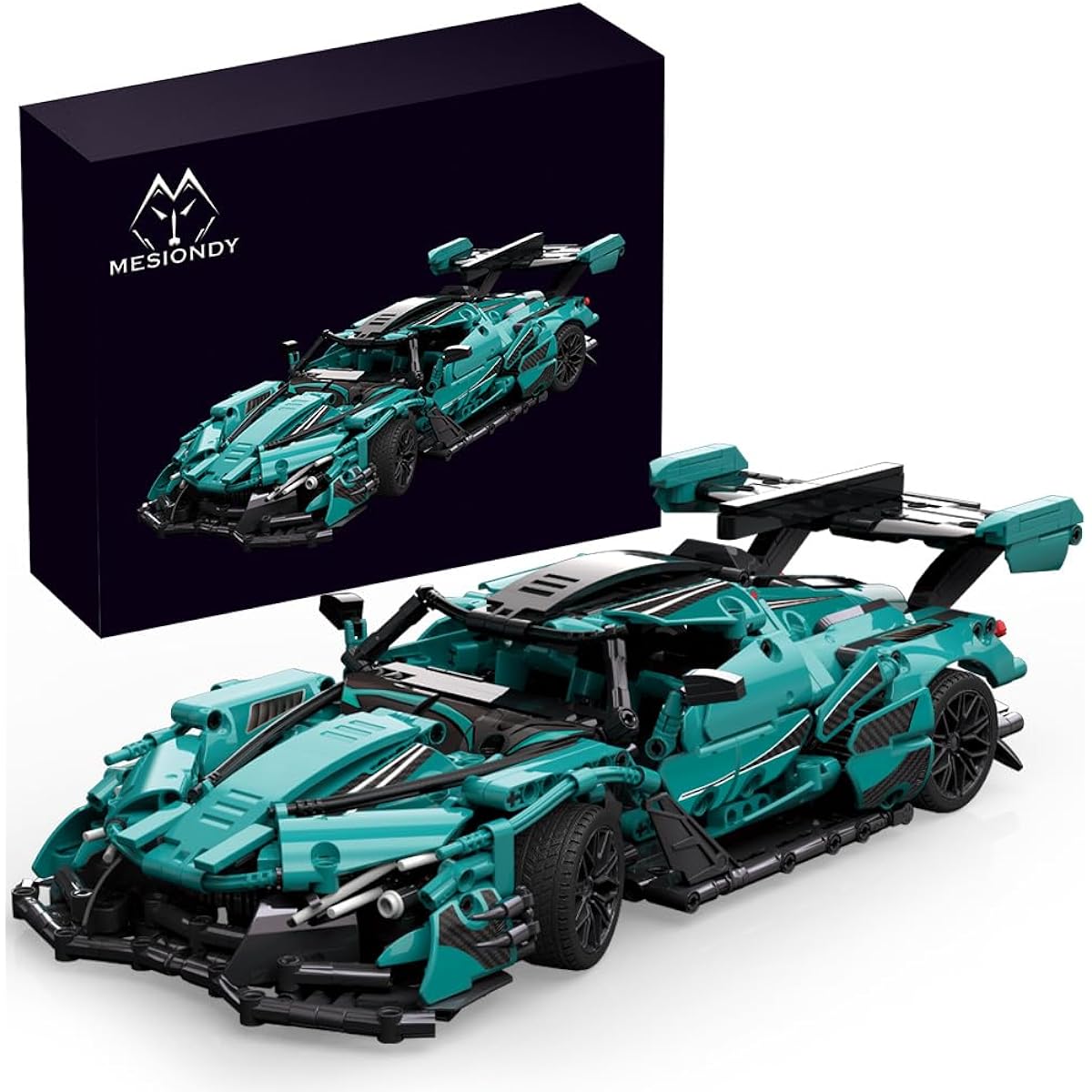 Mesiondy Sports Car Building Blocks Toys for Boys or Adults Kit Adult Challenging Racing Car Building Blocks Kit 1:14 1391 Pieces Car Model Building Set DIY Toys for Boys Age 8-14