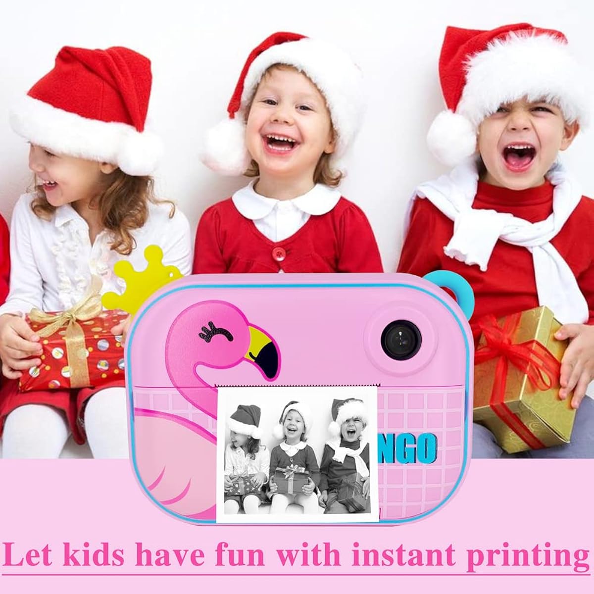 seelaugh Kids Camera Instant Print Digital Camera for Girls Christmas Birthday Gift Purple Instant Camera for Toddlers Kids Ink Zero Print Photo Toy Camera with 12 Rolls of Refill Paper and 32G SD Card