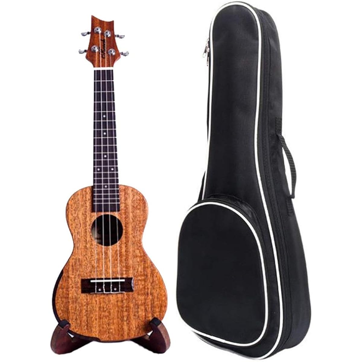 Ukulele Mahogany Wood Uke Hawaii Kids Guitar 23 Inch Concert Ukulele with Gig Bag for Kids Students Beginner Music (Color: Wood, Size: 23 inches)