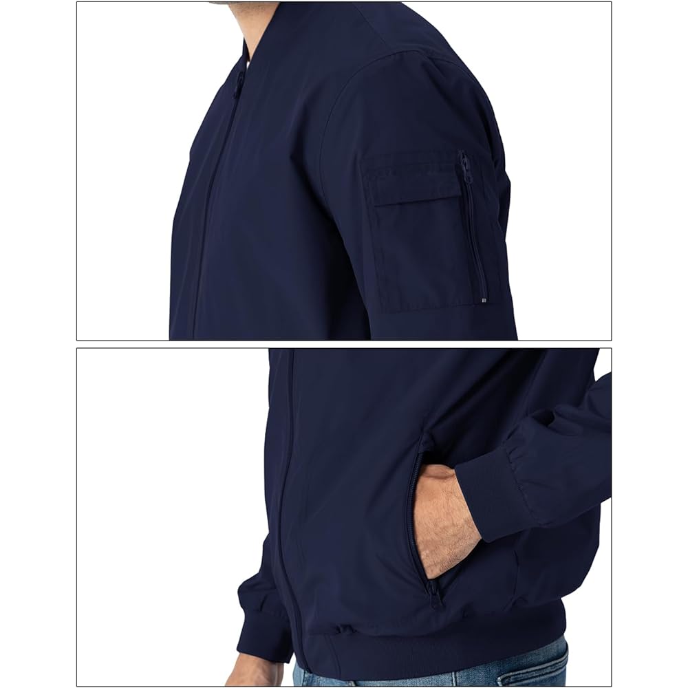 [Gopune] Men's Windbreaker, Light Jacket, Thin Jumper, Windproof Bomber Jacket, Casual Training Wear, Sportswear, Hiking, Fishing, Water Repellent, Work Wear, Spring/Autumn Clothes