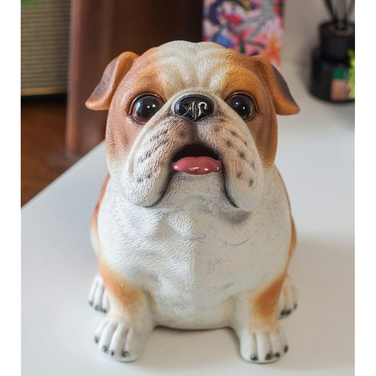 RealGoodLife Cute Piggy Bank Large Money Box Shatterproof Piggy Bank Toy Gift Money Box Coin Bank ATM for Boys Girls Kids Adults Children (Big Bulldog)