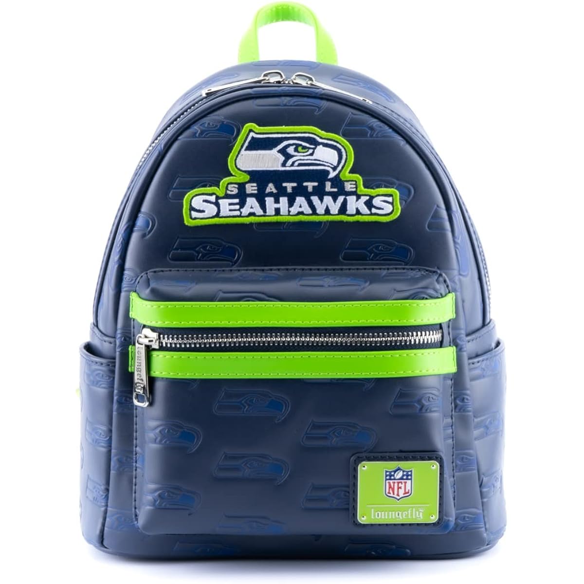 Loungefly NFL Seattle Seahawks Logo AOP Mini Backpack