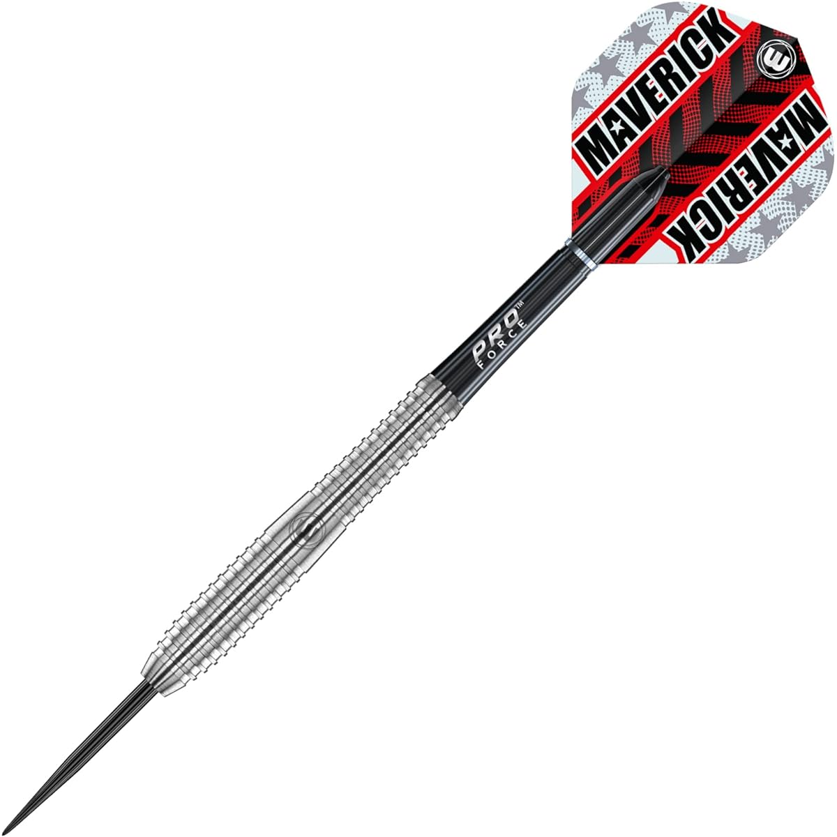 Winmau Maverick 21 Gram Professional Steel Tip Tungsten Darts Set with Flights and Stems (Shafts)