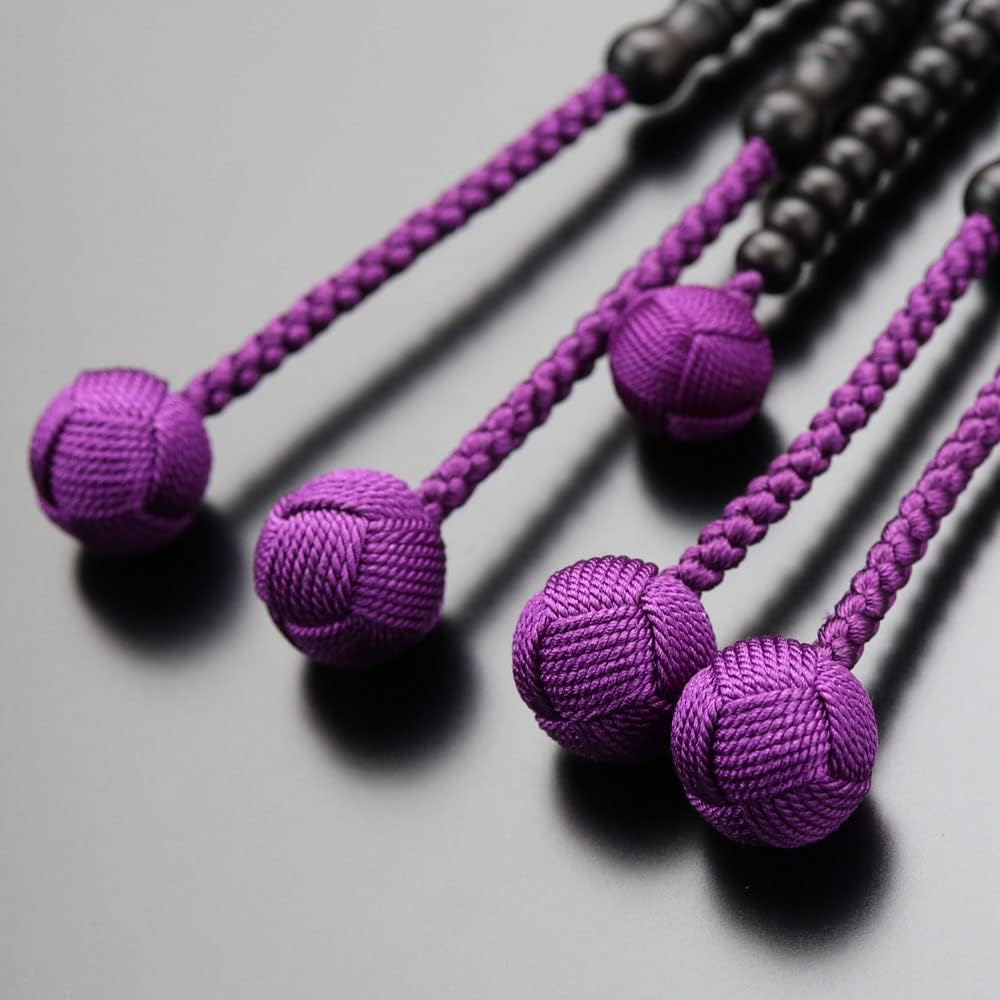 ≪Special Price≫Nenju.com Nichiren Buddhist Prayer Beads for Women 8 Size Striped Ebony Sanskrit Tenbou [Authentic Prayer Beads Kyoto Prayer Beads Kyoto 108 Beads 8 Size Wooden Lotus Funeral Memorial Ceremony Two Rows Two Wheels My Prayer Beads 2000400400