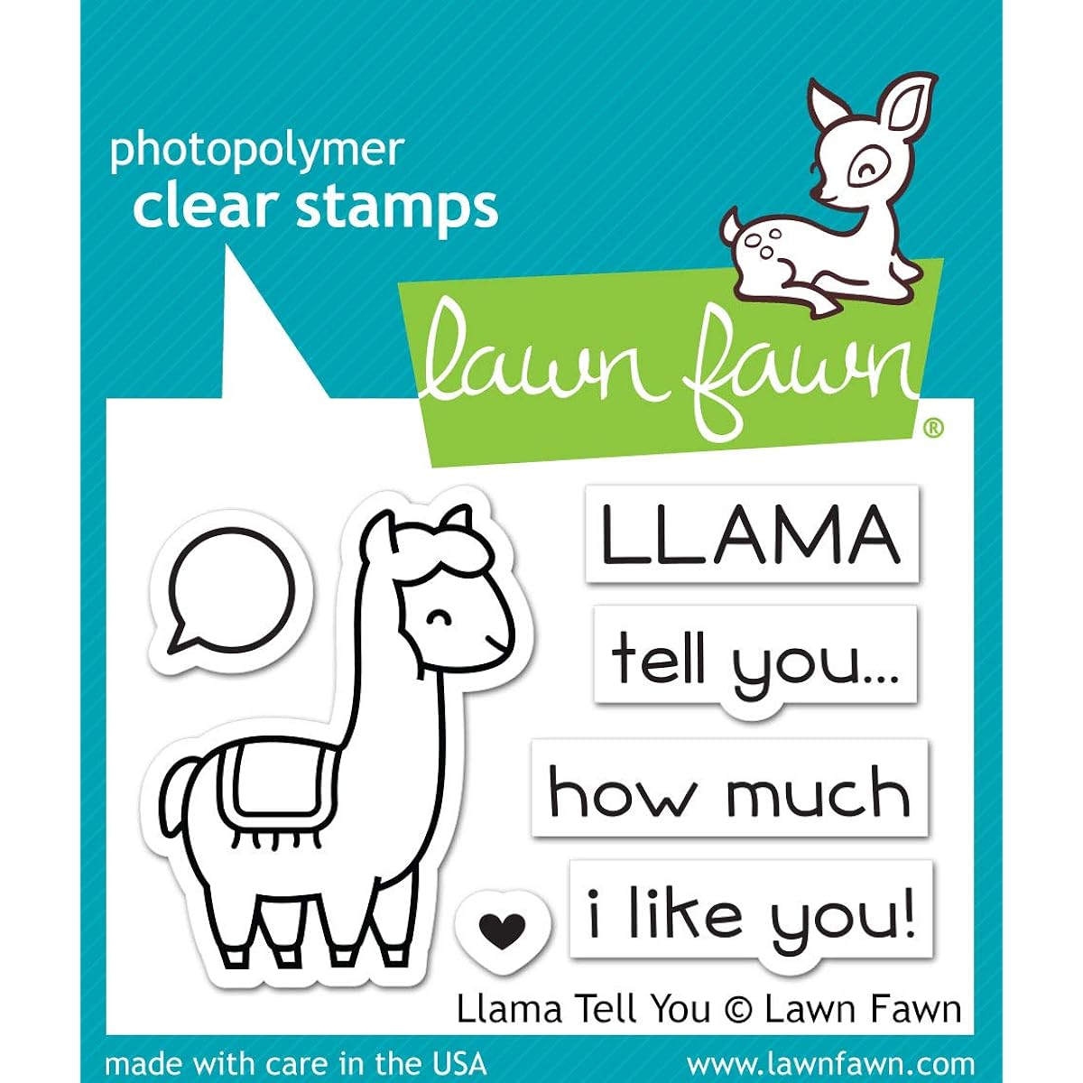 Lawn Fawn Clear Stamp 3" x 2" Llama Tell You