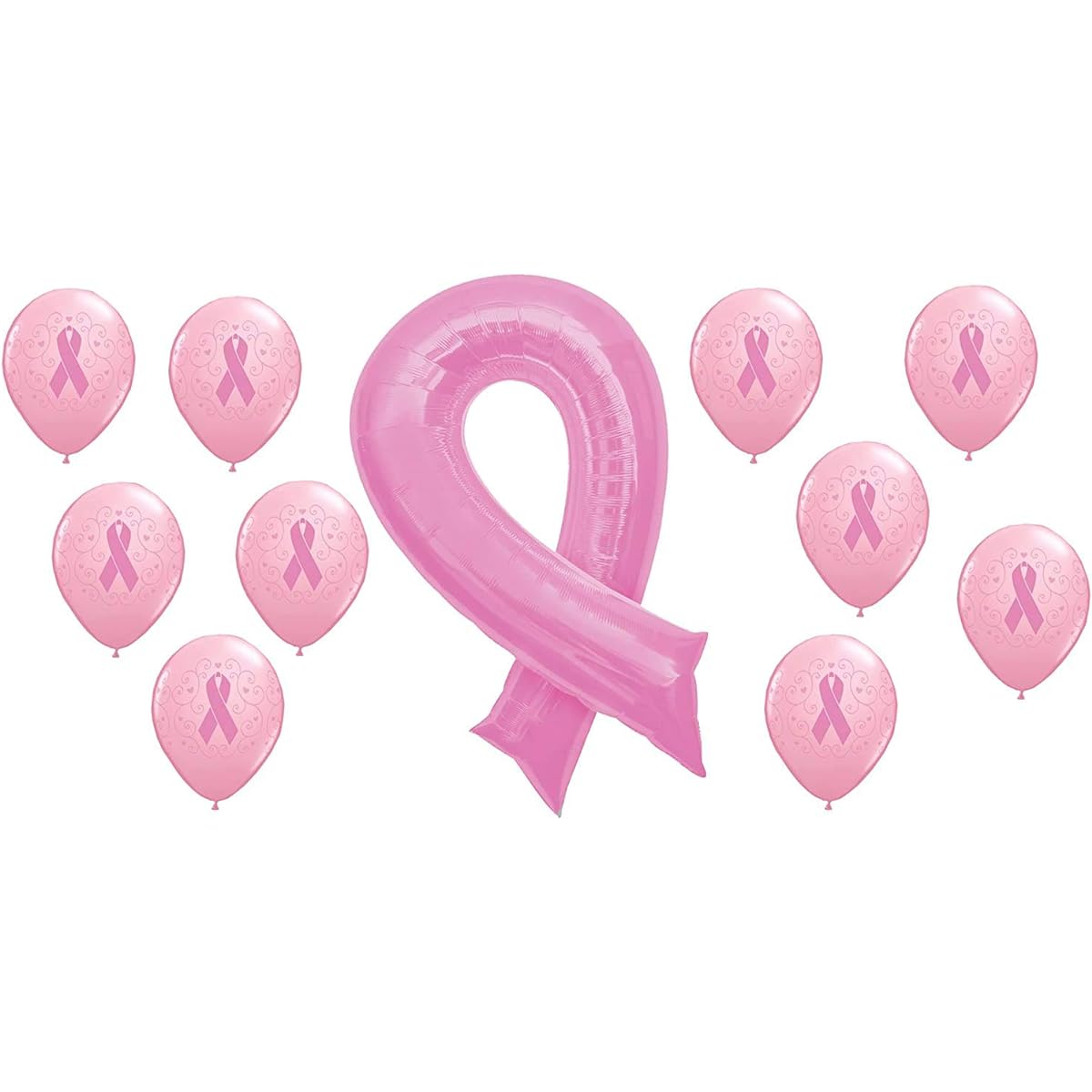 Pink Ribbon Breast Cancer Awareness Balloon Set
