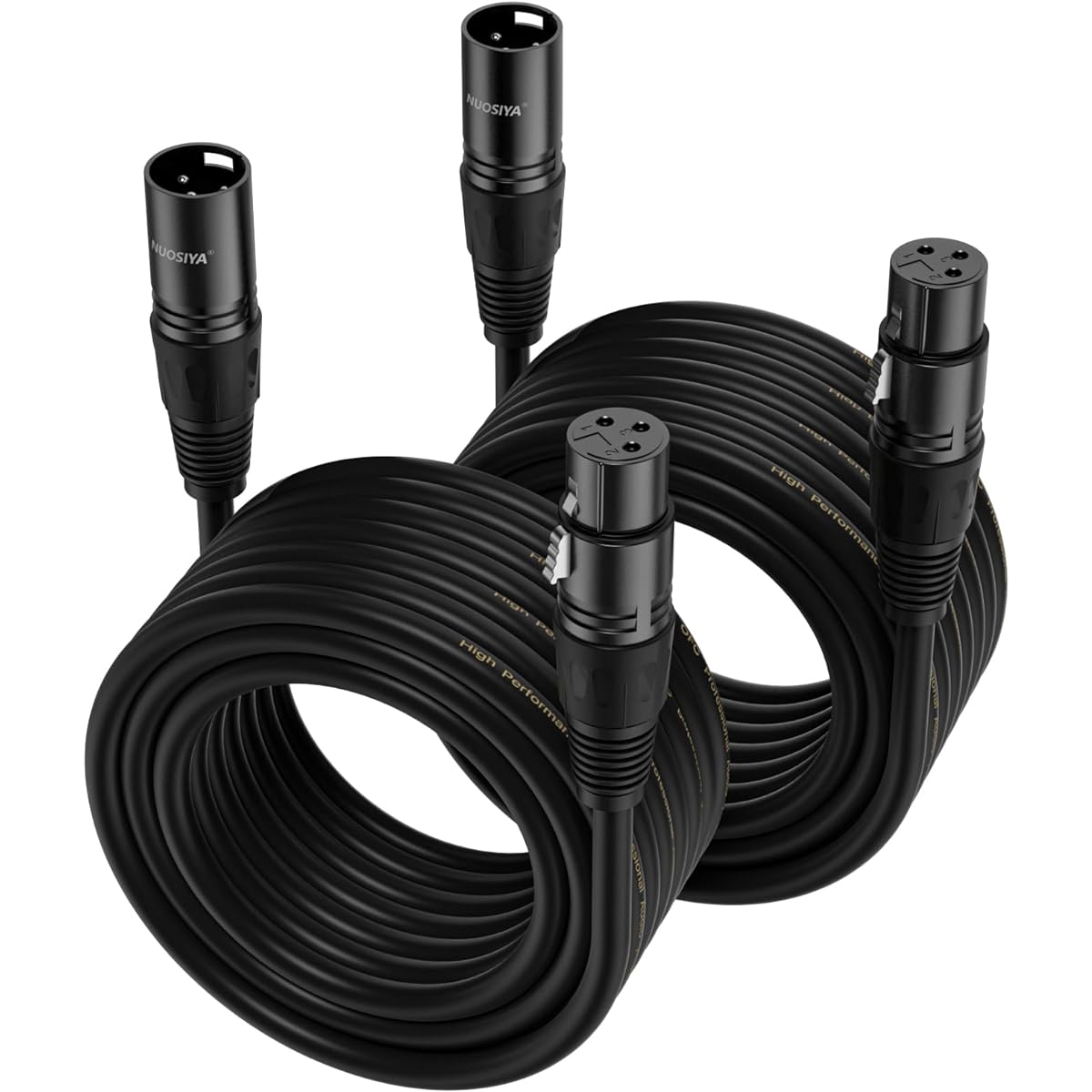 NUOSIYA XLR Cable 25ft 2 Pack