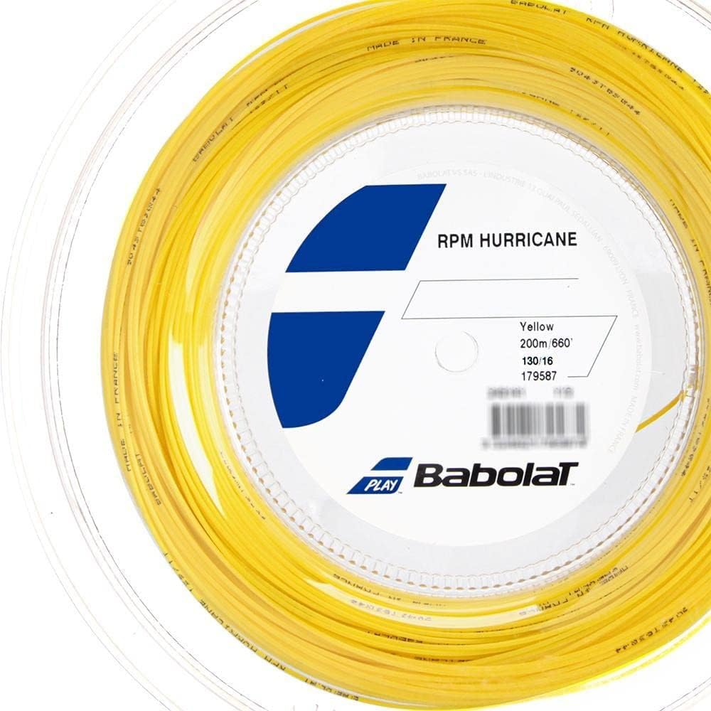 BabolaT "RPM HURRICANE120/125/130 200m roll BA243141" hard tennis string