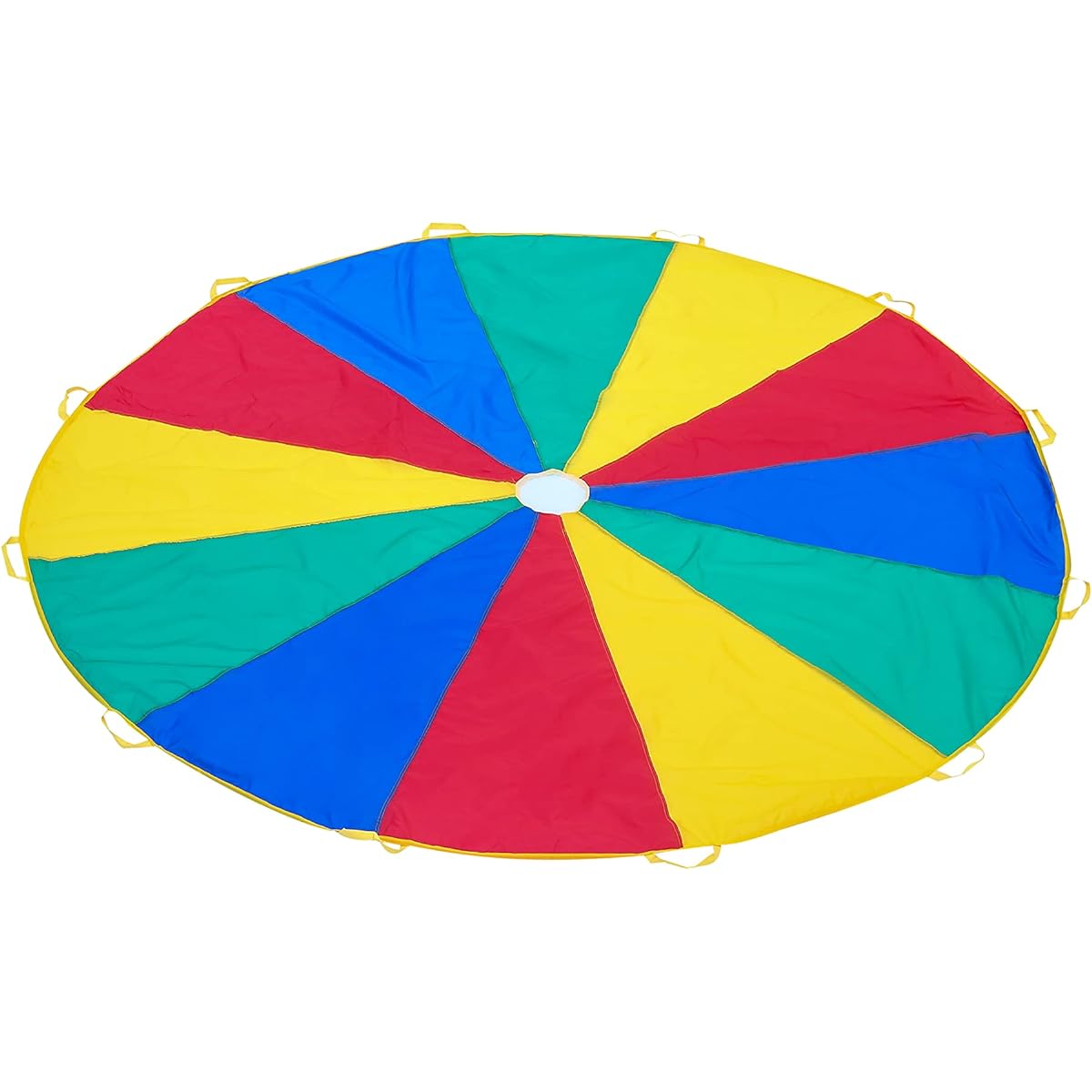 Rettebovon Kids Parachute with Handles 6ft 8ft 10ft 12ft 16ft 20ft for Outdoor Team Games Trampoline Cover Picnic Mat Furniture Cover