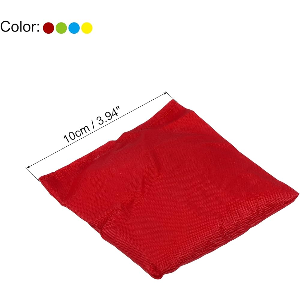 PATIKIL Cornhole Bean Bag Set of 8 Canvas Sandbags for Carnival Outdoor Yard Party Hand Toss Game Blue Green Red Yellow