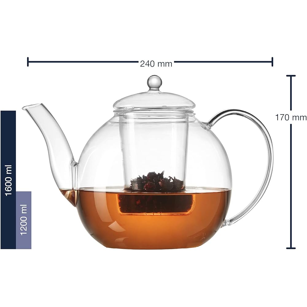 LEONARDO Teapot 1,2ℓ Armonia 034920 Clear w19xd18xh18cm 1.2l