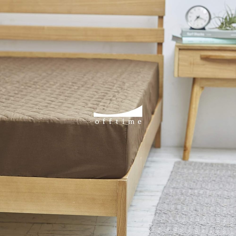 offtime Fitted sheet with integrated pad 100% cotton Gray Queen 160 x 200 x 25 cm Antibacterial and odor resistant Shrink proof Machine washable All seasons AJ001BQ