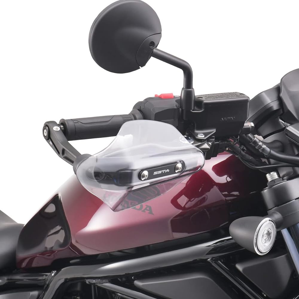 ZETA RACING Sonic Hand Guard PC Kit M6 Type Bar End Installation Windproof Cold Weather Rainproof Lever Guard Forged Stainless Steel Bolt Dirtfreak ZS72-2102