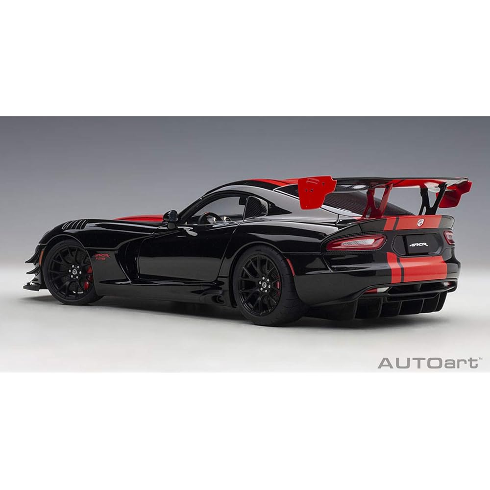 AUTOart 1/18 Dodge Viper 1:28 Edition ACR Black/Red Stripe Finished Product 71732