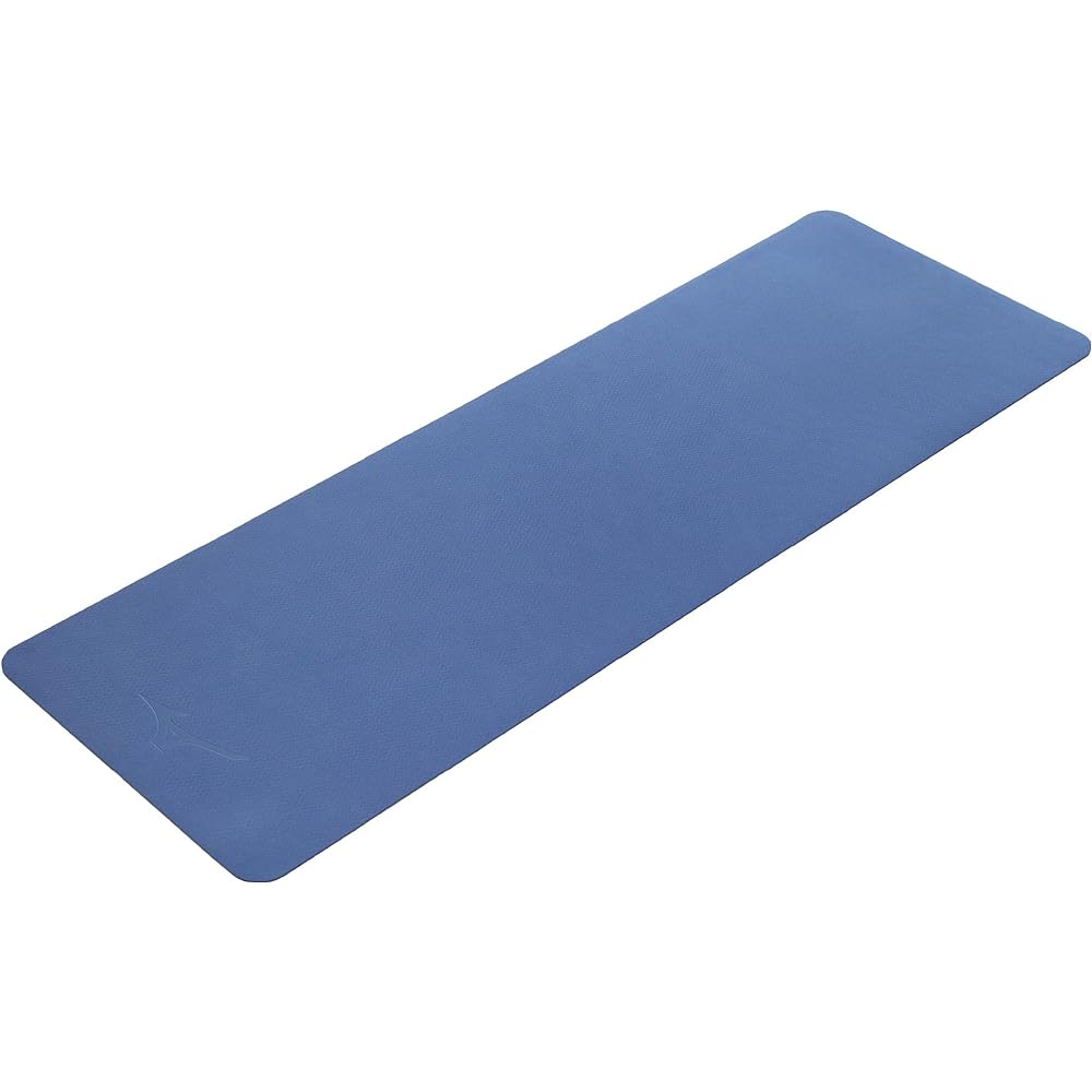 MIZUNO Health Training Equipment Yoga Mat Length 1830mm x Width 610mm x Thickness 6mm TPE (Thermoplastic Elastomer) Embossed Can Be Sprayed Easy to Clean Low Odor Navy/Gray C3JET201