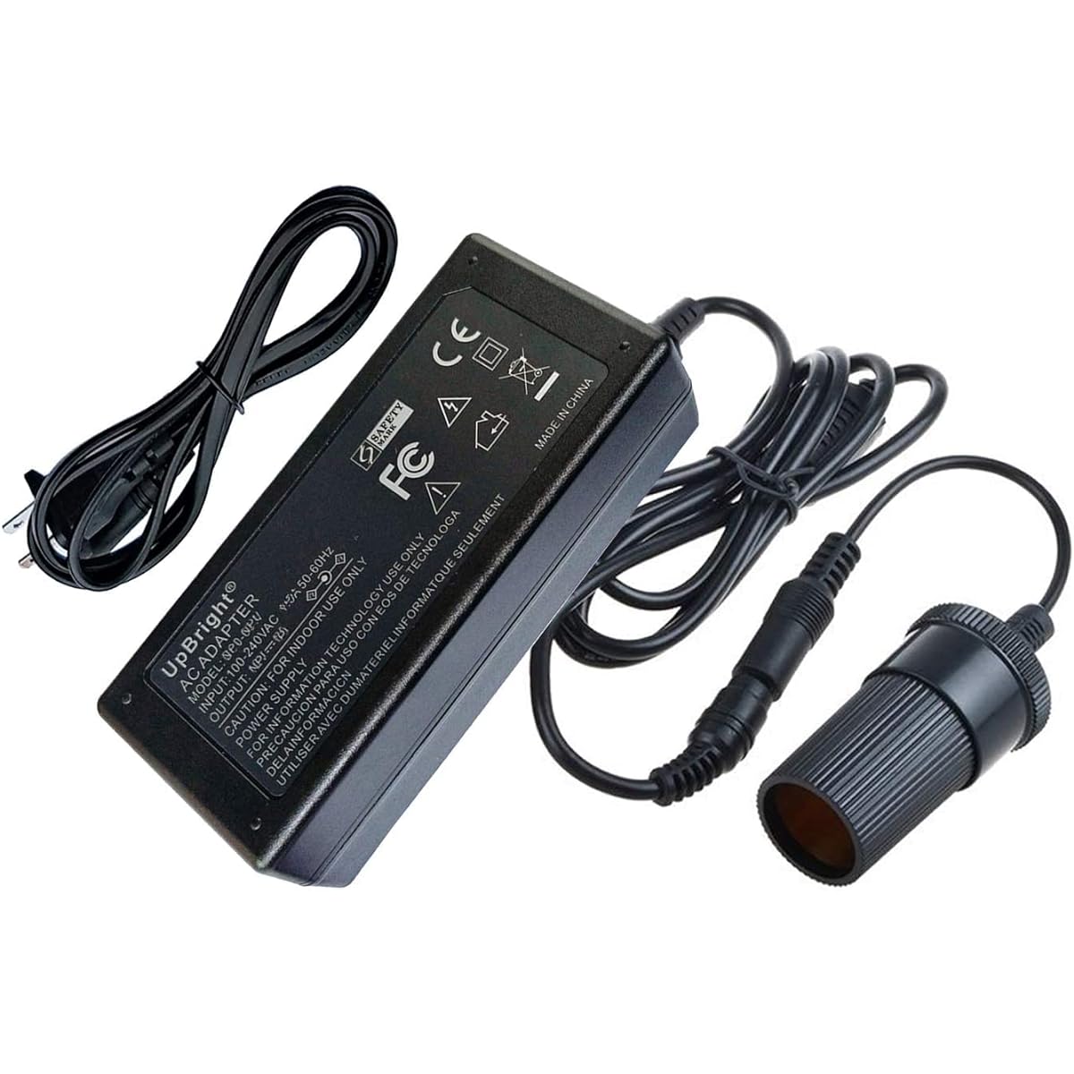 UpBright 12V AC Adapter Coleman Electric Cooler 120V AC Adapter 5232D640T Thermoelectric Cooler 120 Volt to 12V DC Car Auto Boat RV Cigarette Lighter Plug Socket Power Cord PSU