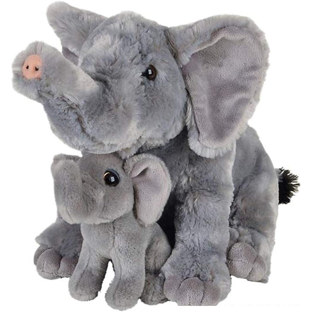 Tribello Elephant Mom & Baby Stuffed Animals 11" and 5" Kit