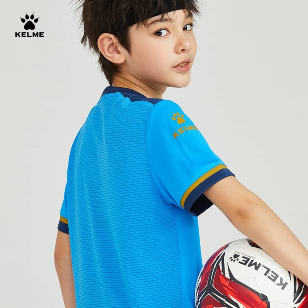 [Kelme] Junior Soccer Wear, Children's Training, Top and Bottom Set, Short Sleeve Shorts, Quick Drying and Breathable