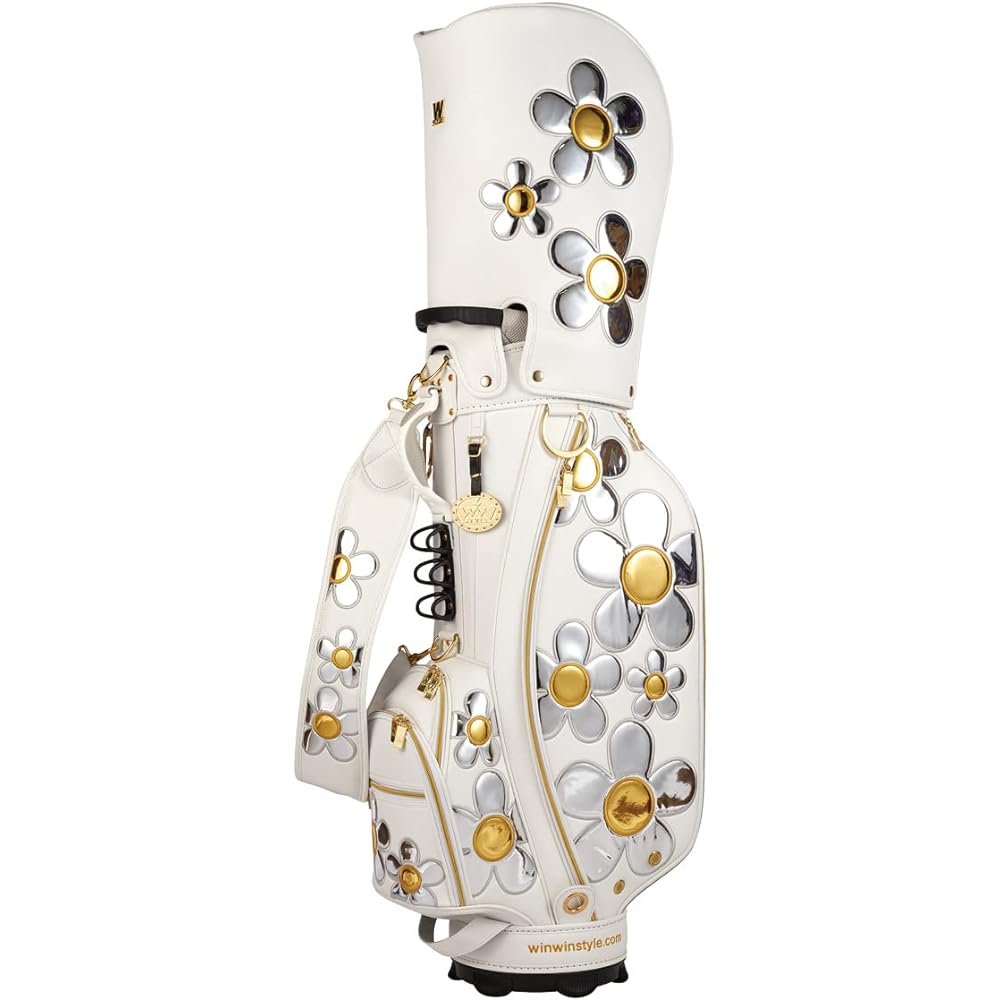 WINWIN STYLE DAISY CART BAG GOLD Version Caddy Bag CB-802 WH