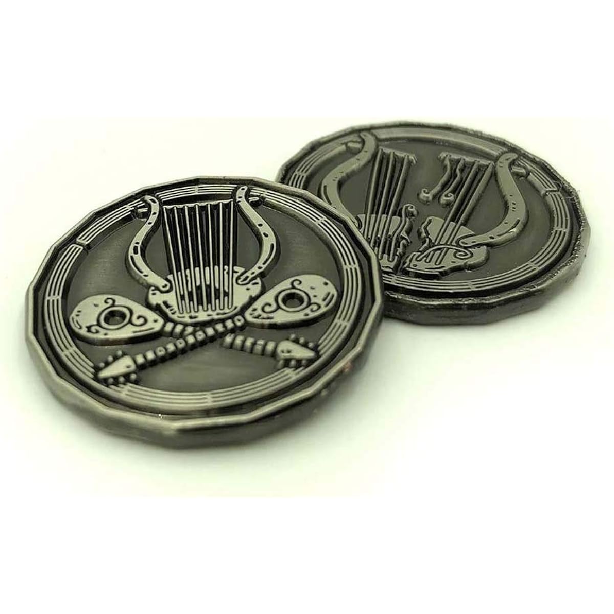 Bard Character Coin Miniatures Pack (Silver 5-Pack) | Coins and Miniatures All-in-One | Fantasy Role-Playing Game | RPG Miniatures | Dungeon Miniatures || Tabletop Game