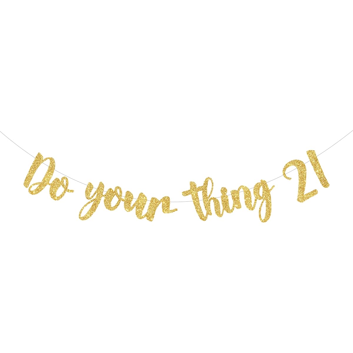 21st Birthday Banner Do Your Thing 21 Banner Gold Her Him 21st Birthday Decorations Party Supplies