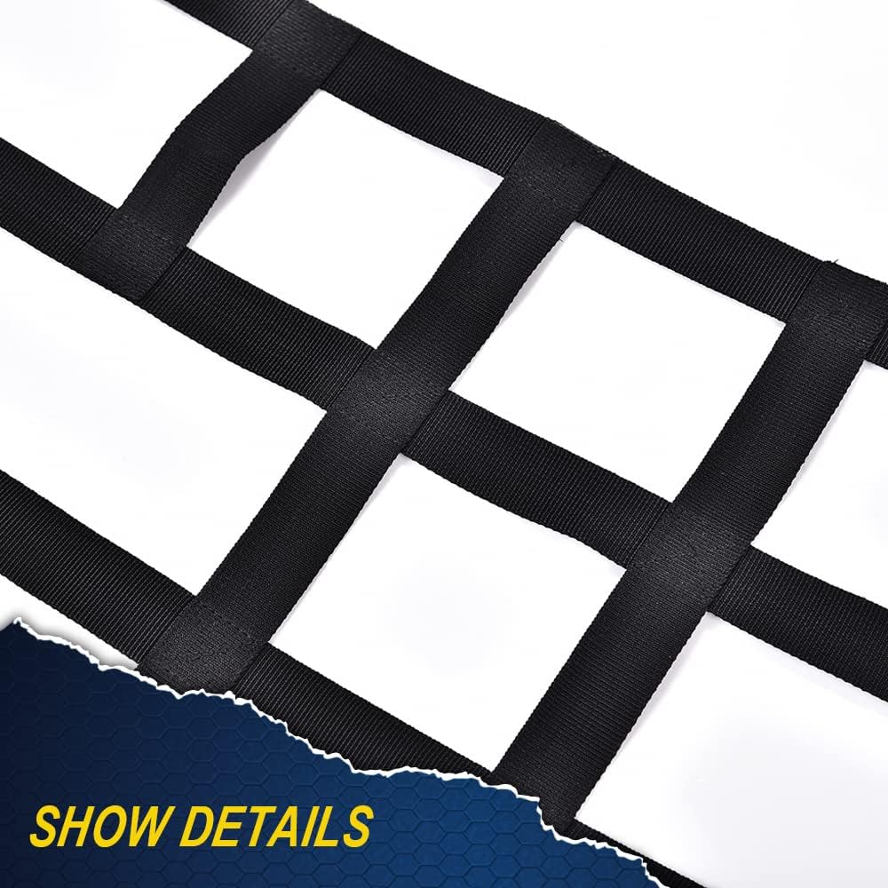 G-PLUS Webbing Net 2006-11 ATV Honda TRX450R 400EX 400X 300EX 300X Replacement Nerf Bar Net Black