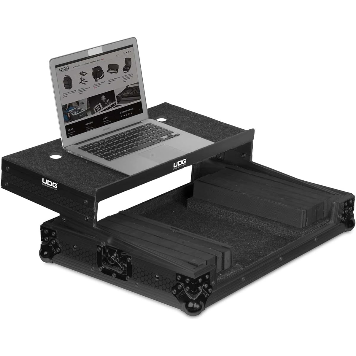 UDG Ultimate Flight Case Multi Format XL Black MK3 Plus (Laptop Shelf) Flight Case DJ Equipment Case Hard Case
