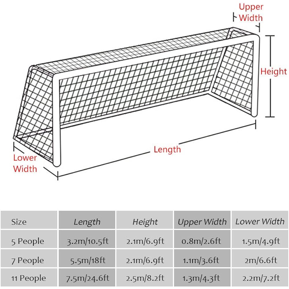 Soccer Goal Net Replacement Goal Net Soccer Practice Football Net Official Size Standard Size 5-a-side, 7-a-side, 11-a-side