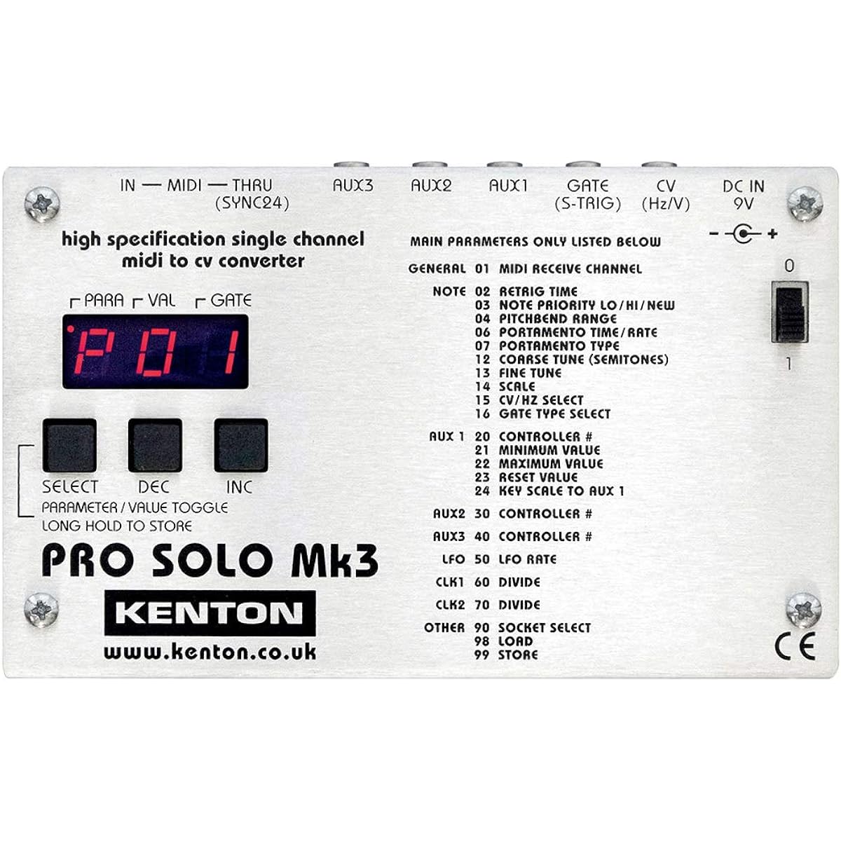 Kenton Electronics PRO SOLO Mk3 Kenton MIDI CV Converter