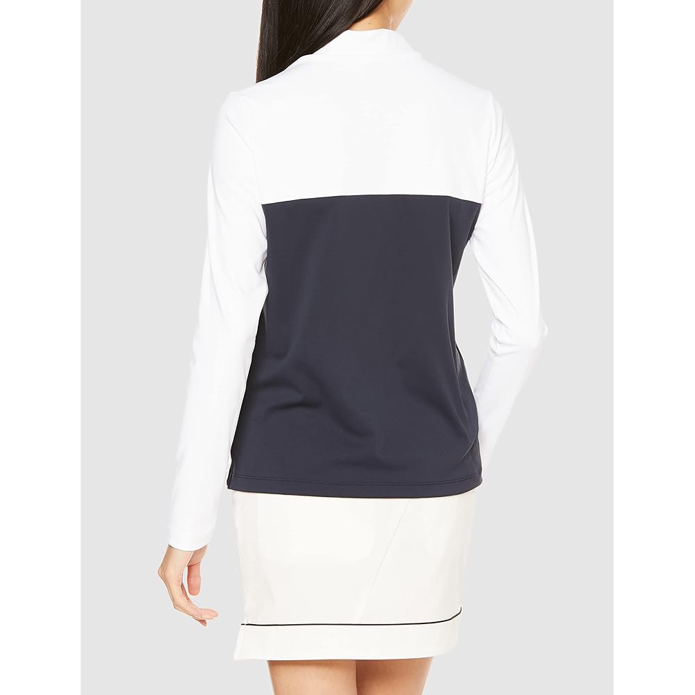 [Munsingwear] Long Sleeve Shirt, Transparent, Sweat Absorbent, Quick Drying, UPF50+ Mock Neck, Golf, MGWVJB03 Women's