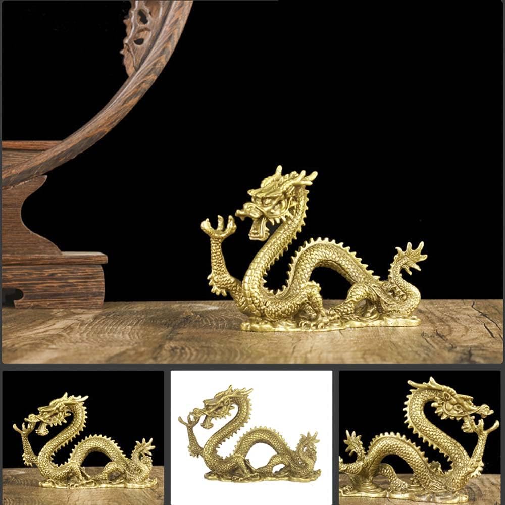 Shun Fortune Dragon Crystal Golden Dragon 0.6 inch (15 mm) Ball Crystal Gold Dragon Five Claw Dragon and Water Cup Set, Increases Effect with Dragon and Water Cup, Copper Feng Shui Goods, Feng Shui