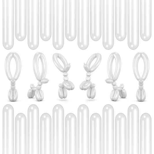200pcs 260pcs Balloons Twist Balloons 260Q Long Balloons for Balloons Animal Making Wedding Birthday Christmas Party Decoration (White)
