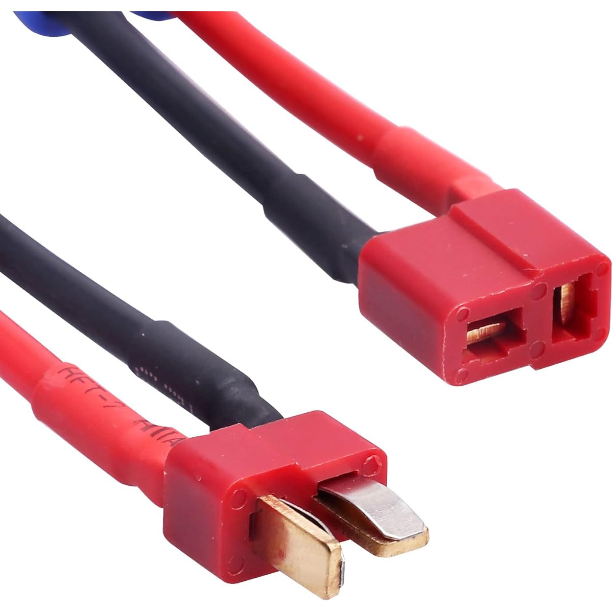 Hobbypark Deans T Plug to EC3 Connector Adapter RC Lipo Battery/Charger Adapter 14AWG Gauge Wire for RC Car Truck Drone (Pack of 3)