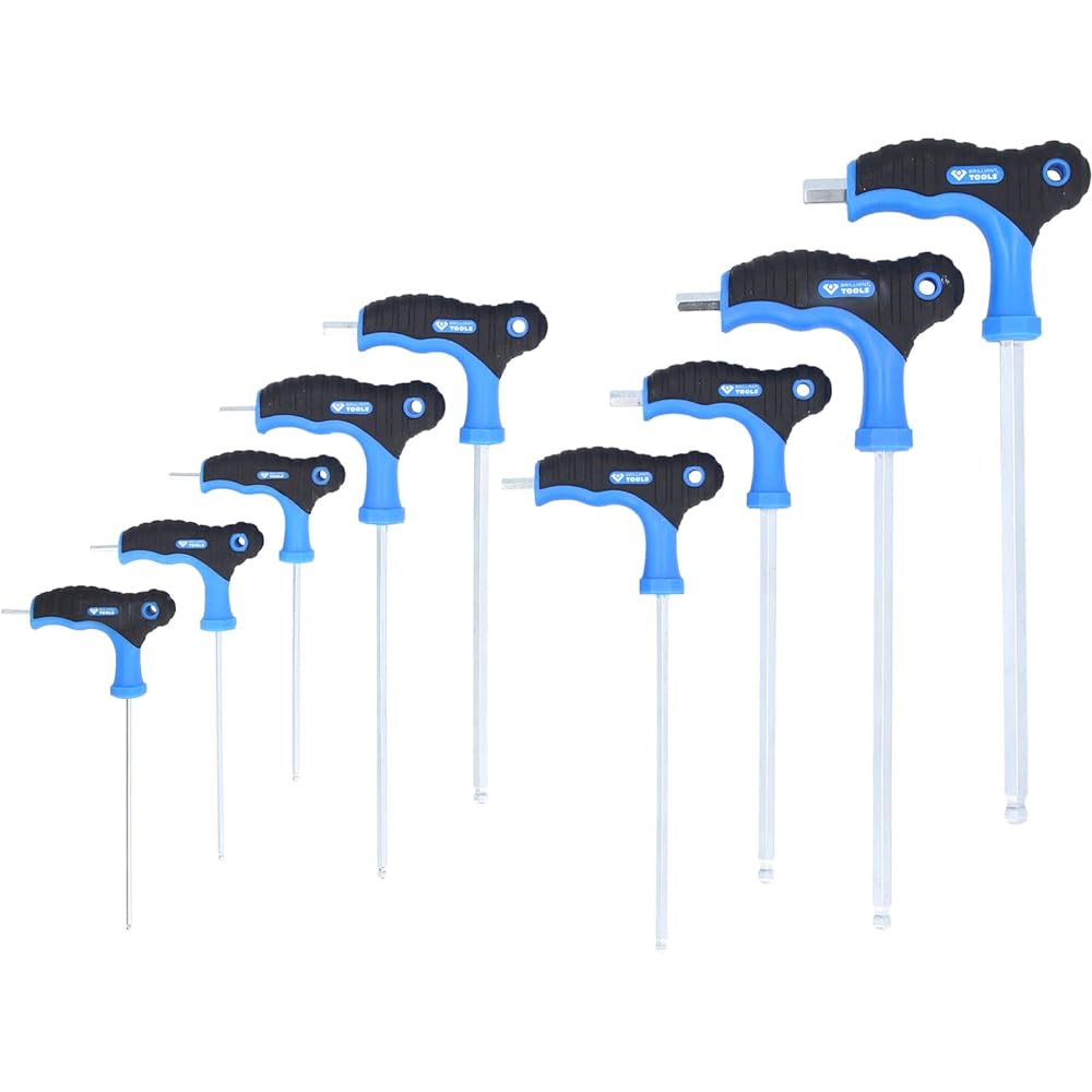KS Tools T-handle ball end hex wrench set 9 pieces BT041100