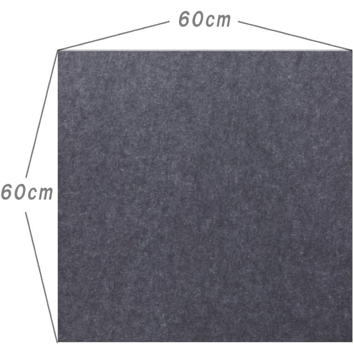 ISL Acoustic/Sound Absorbing Panels 60cm x 60cm Gray Set of 50 Flame Retardant For Walls and Floors Sound Absorption Soundproofing Sound Deadening Sound Insulation Heat Insulation Acoustic Improvement