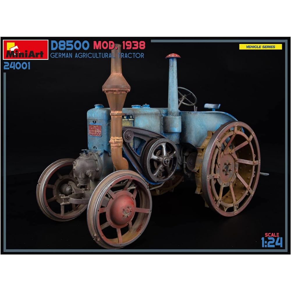 Miniart 1/24 Germany D8500 Agricultural Tractor Made in 1983 Plastic Model MA24001