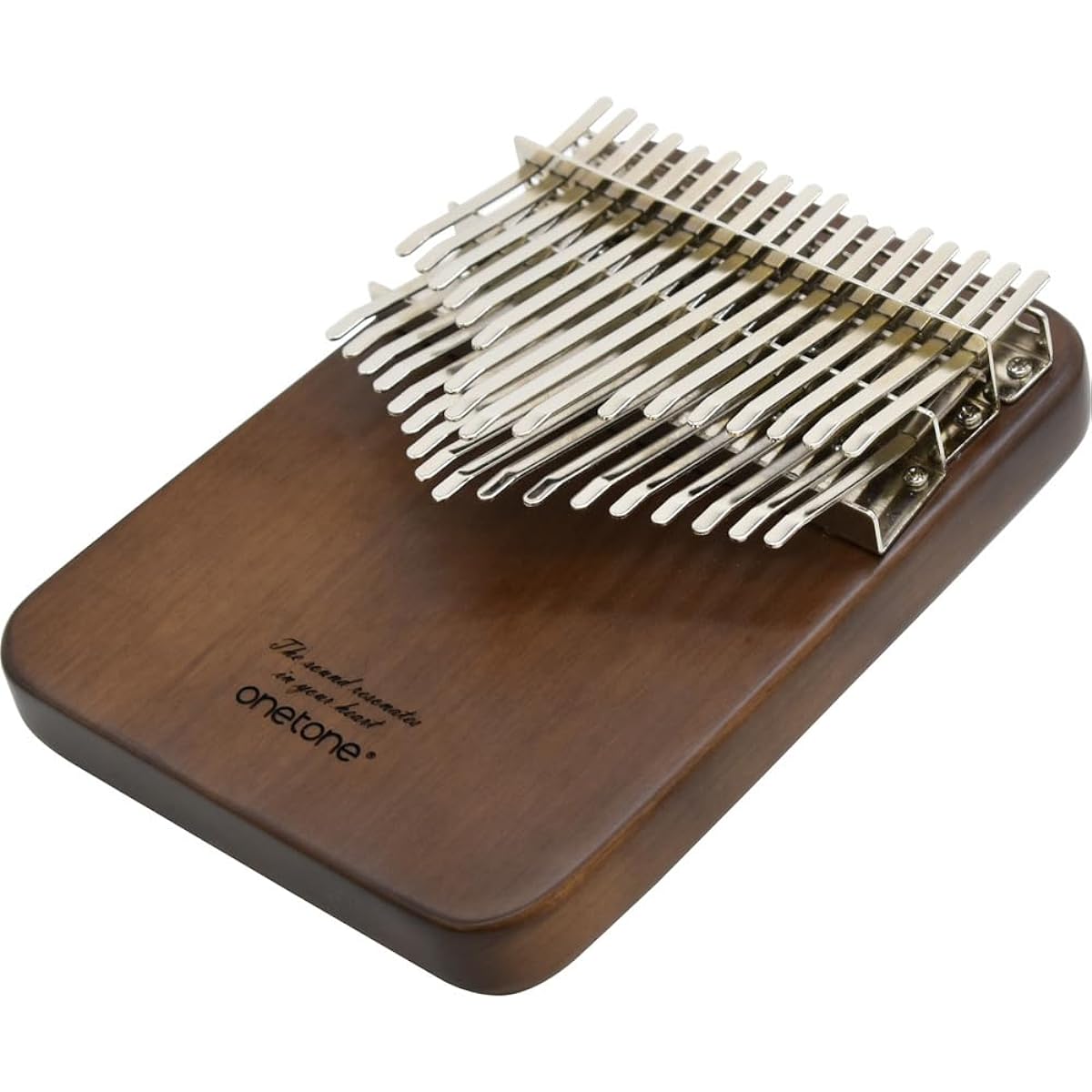 onetone OTKLS-34/WN Instruction book set with kalimba music collection, beginner set, 34 keys including black key chromatic scale, 2-step key, one tone