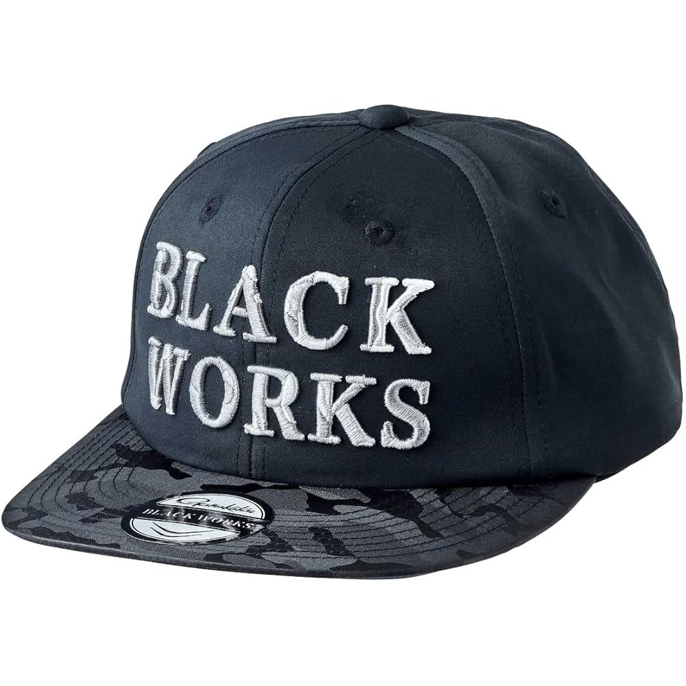 [Gamakatsu] Flat Brim Cap (BLACK WORKS)