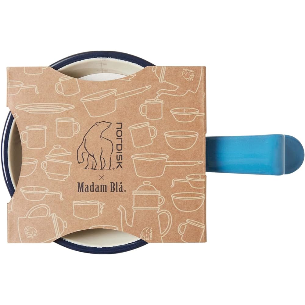 NORDISK Outdoor Camp Sierra Cup Enamel Madam Blue Measuring Cup 250ml MADAM BLA MEASURE CUP