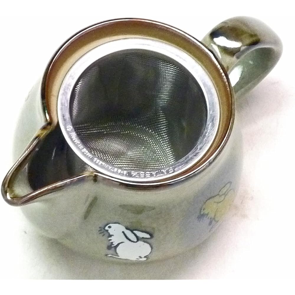 Kutani ware [teapot/teapot] Small White Rabbit Weeping Cherry Blossom [Back picture]
